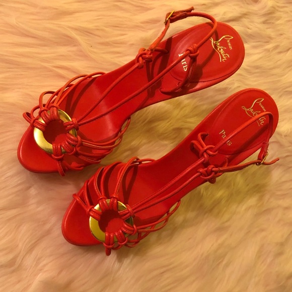 Christian Louboutin Coral Disco Platforms New +Box 37.5 - Picture 3 of 8